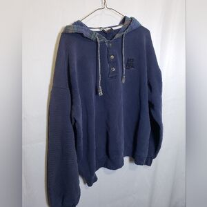 Vintage No Fear 90's Flannel Hood Sweatshirt